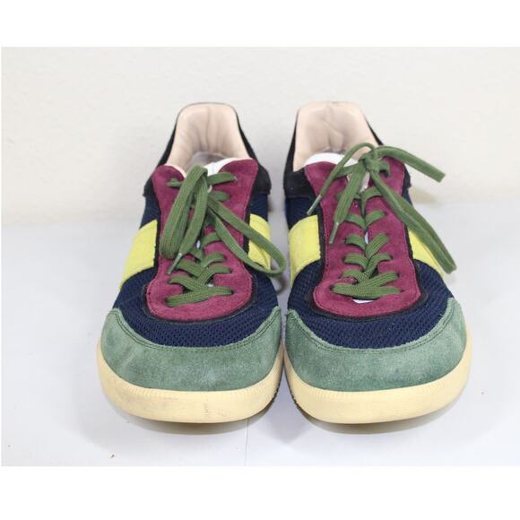 TOD'S TABS SNEAKERS I SUEDE TECHNICAL FABRIC BLUE, YELLOW, GREEN Mens 8.58 - Picture 2 of 7
